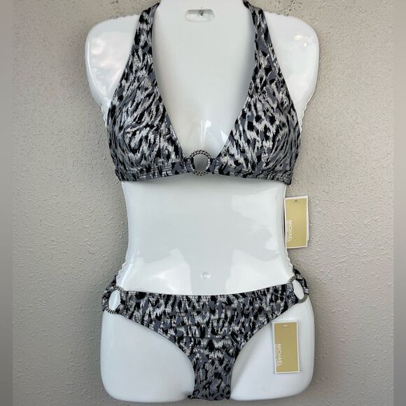 NWT MICHAEL Michael Kors Bikini Top and Matching Bottoms XS, S, or M - Picture 1 of 9